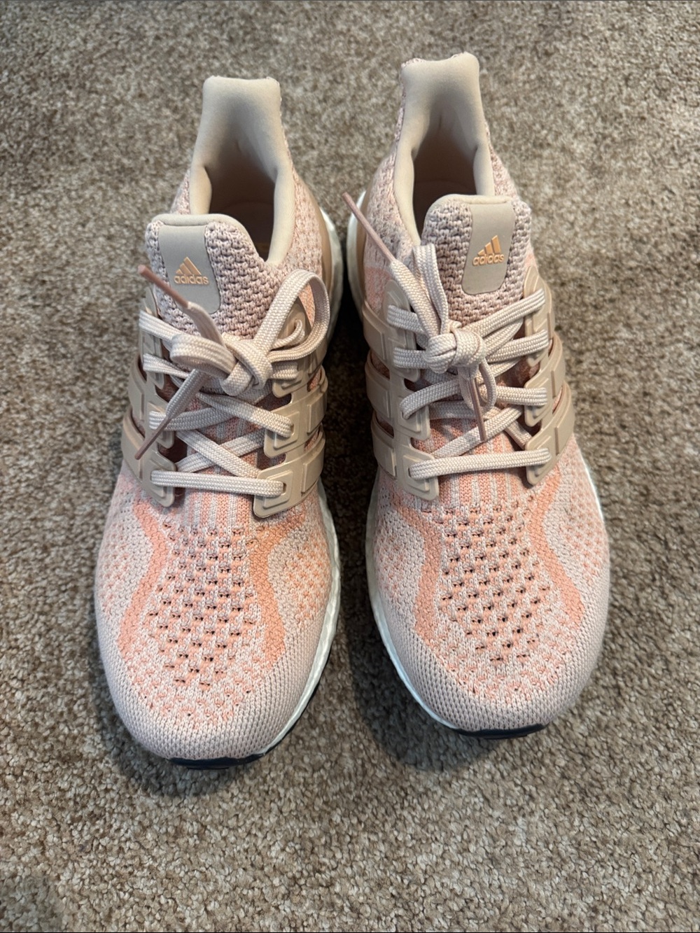 adidas Women’s Light Pink Knit Running Shoes